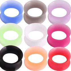 2Pcs Silicone Ear Plugs And Tunnels Full Size 3-25mm Gauges Double Flared Ear Stretcher Expander Earring Piercing Body Jewelry