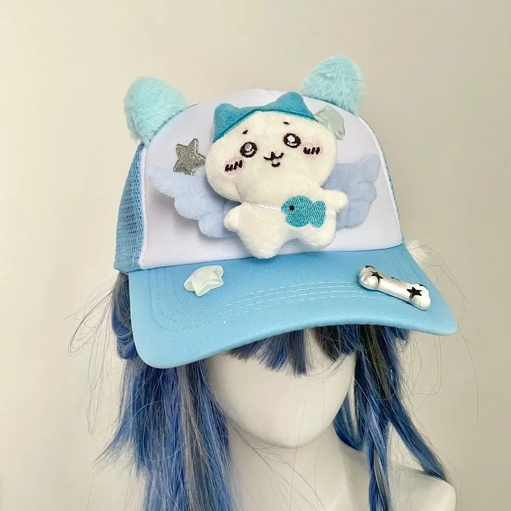 Nowy Kawaii MINISO Anime Kawaii Chiikawa czapka z daszkiem Cute Cartoon urocza lalka Casual kapelusz przeciwsłoneczny prezenty dla dziewczynek