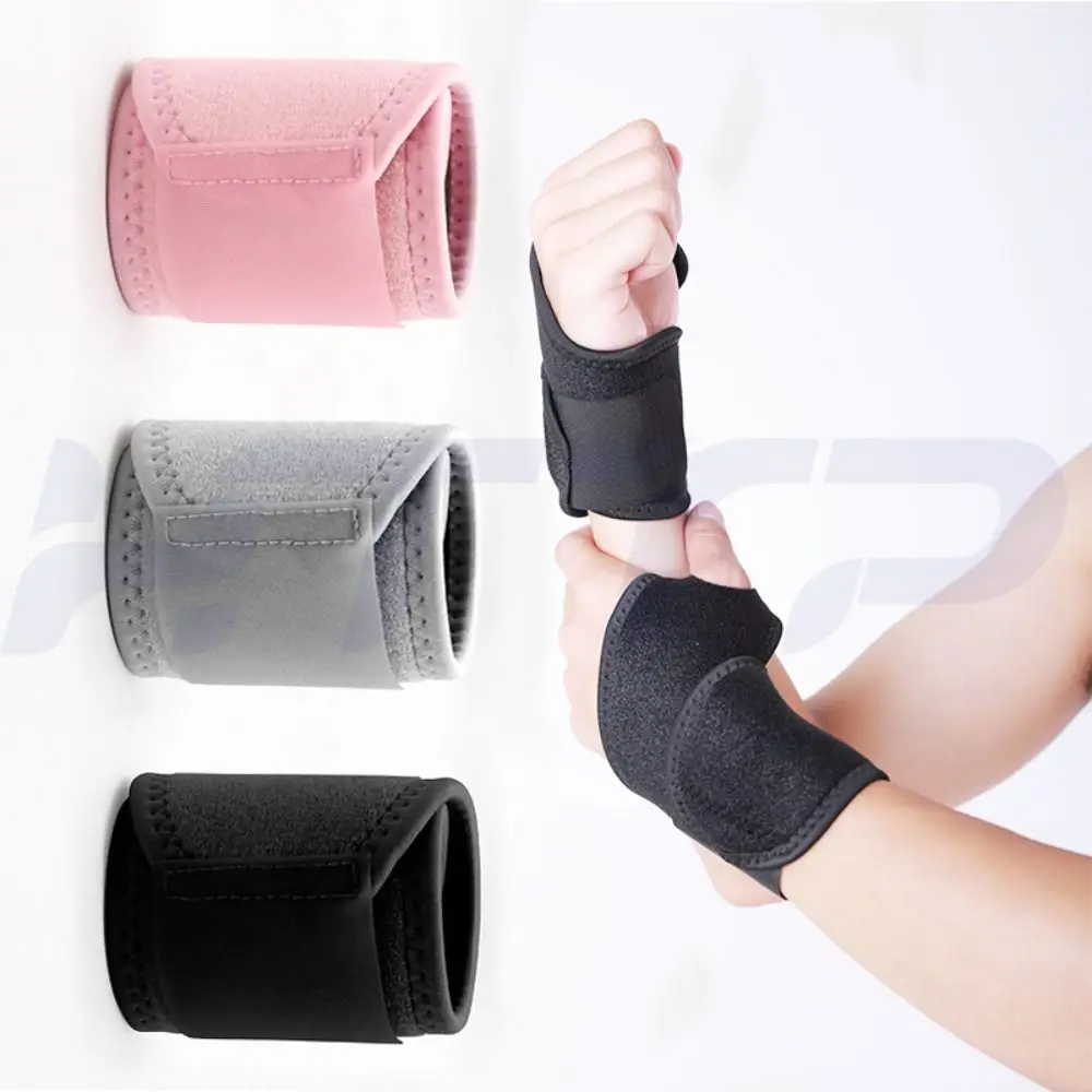 Nylon Spandex Adjustable Wristband Black Grey Pink Anti Sprain Wrist Support Elastic Decompression Adjustable
