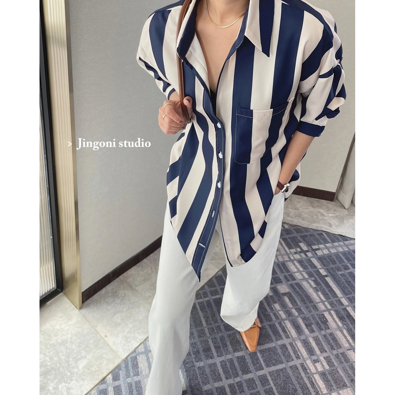 2023 donna Oem Plaid camicette a righe camicie abbigliamento moda top Luxury Vintage Spring New Y2k stile coreano t-shirt Cardigan