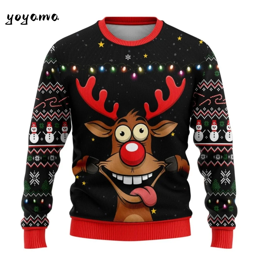 

Funny Merry Christmas Printed Sweatshirts Funny Cartoon Santa Claus Graphic Crewneck Sweatshirt Tops Fashion Men's Sweatshirt ﻿