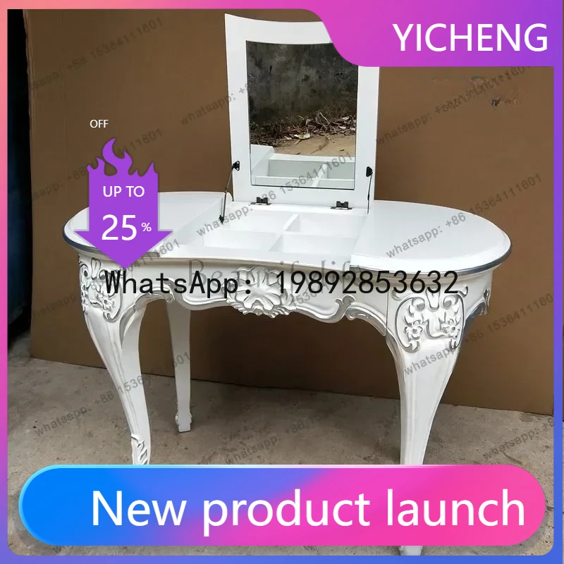 

DF Minimalist Vanity Table Luxury Solid Wooden Stuff Vanity Table Girl Unique Penteadeira De Maquiagem Bedroom Furniture