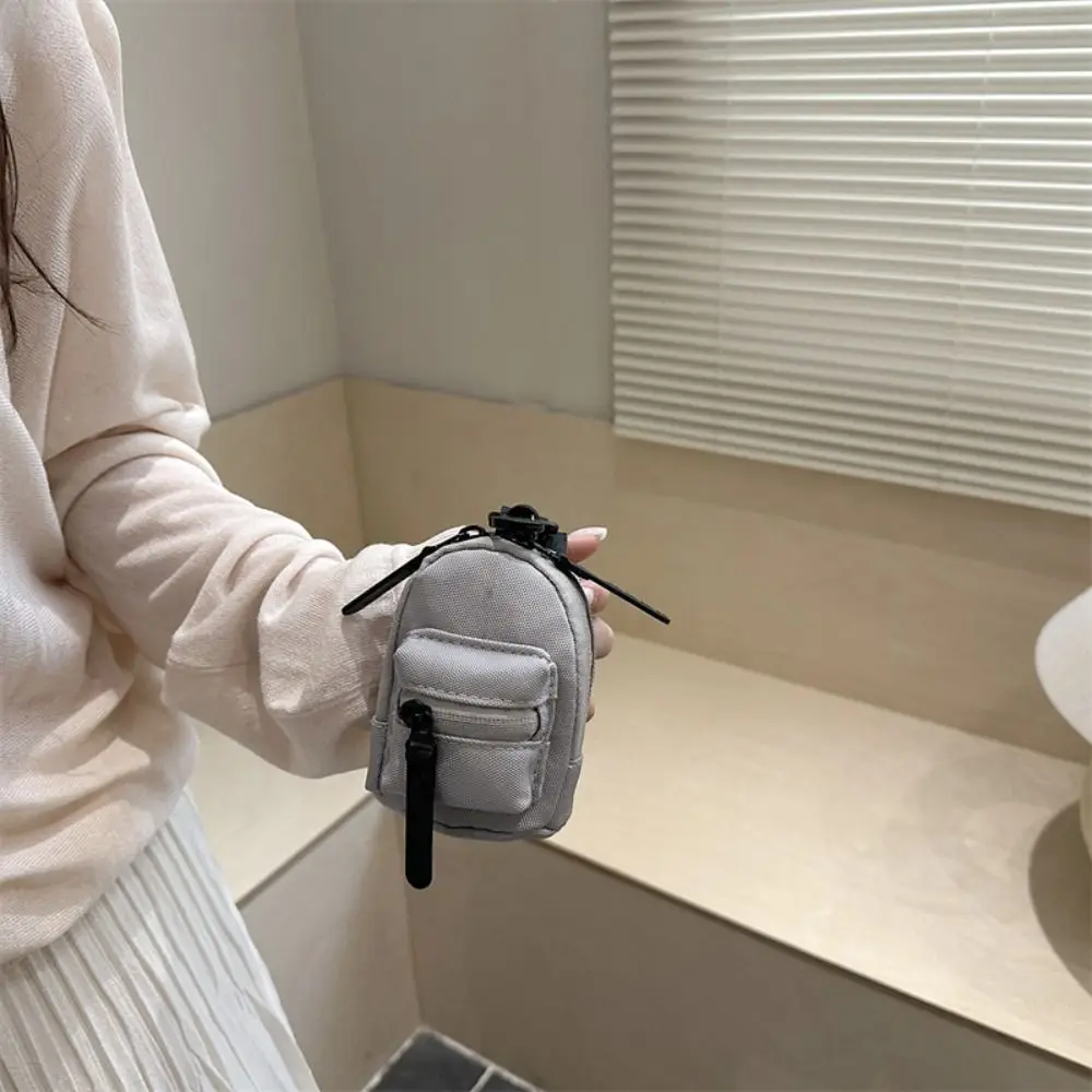 All-match Colorful Mini Backpack Coin Purse Harajuku Portable Bag Shape Wallet Zipper Pouch Korean Style Canvas Coin Bag Key Bag