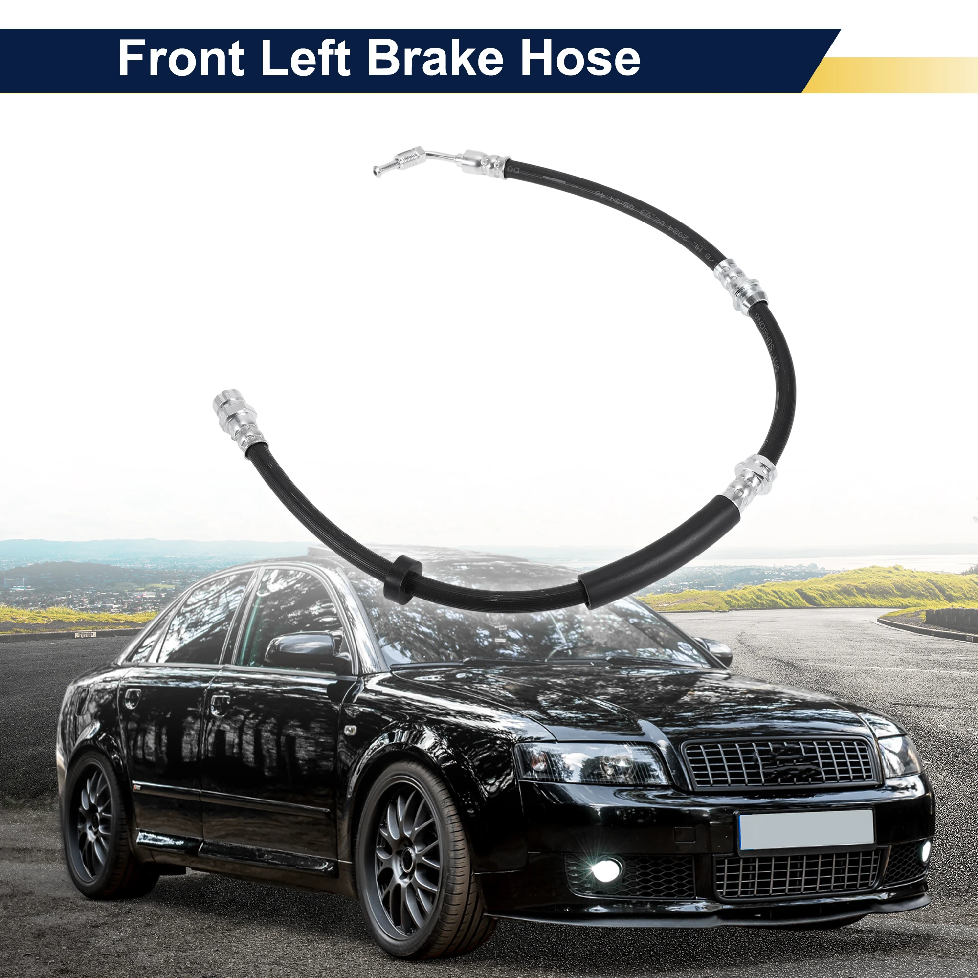 

UXCELL передний левый тормозной шланг для Audi A4 2017-2024 тормозной гидравлический шланг No 8W0611707G