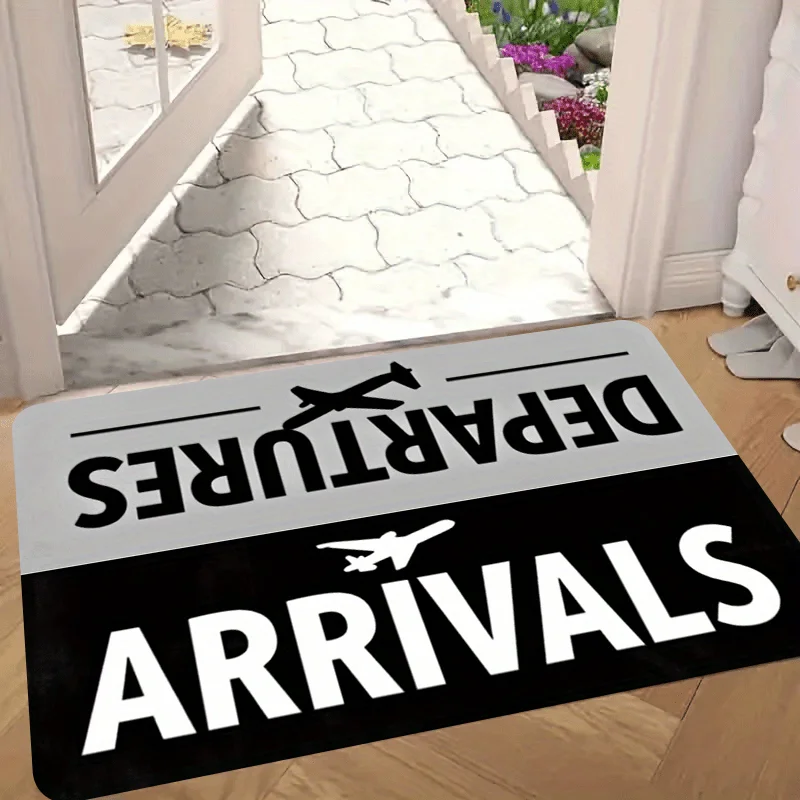 Non-slip Doormat Arrivals and Departures Long Corridor Carpet Entrance Door Mat Bath Kitchen Carpets Living Room Home Decor Mats