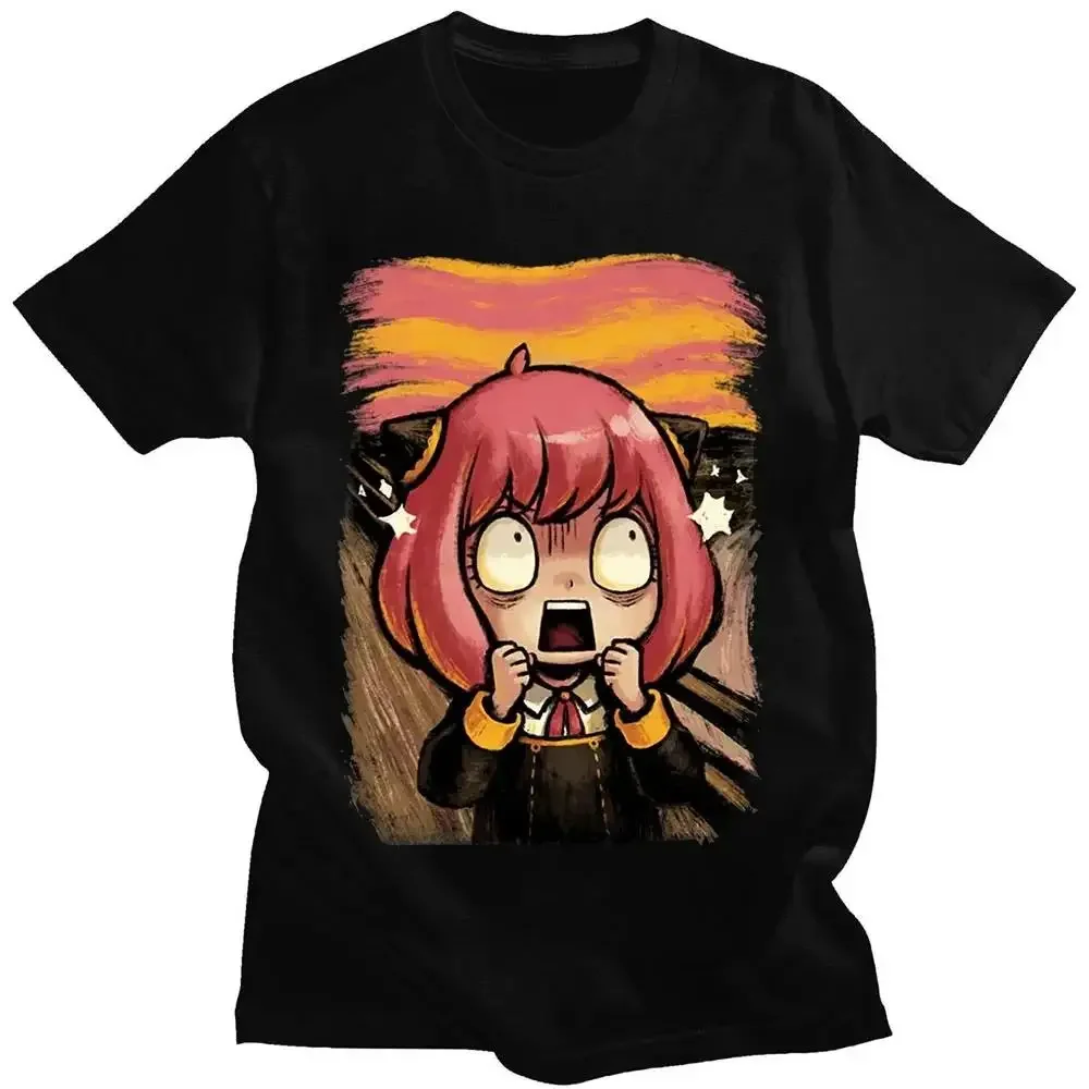 

Fun Japanese anime spy X family Anya forged graphic printed T-shirt for street men and women fashion plus size neutral