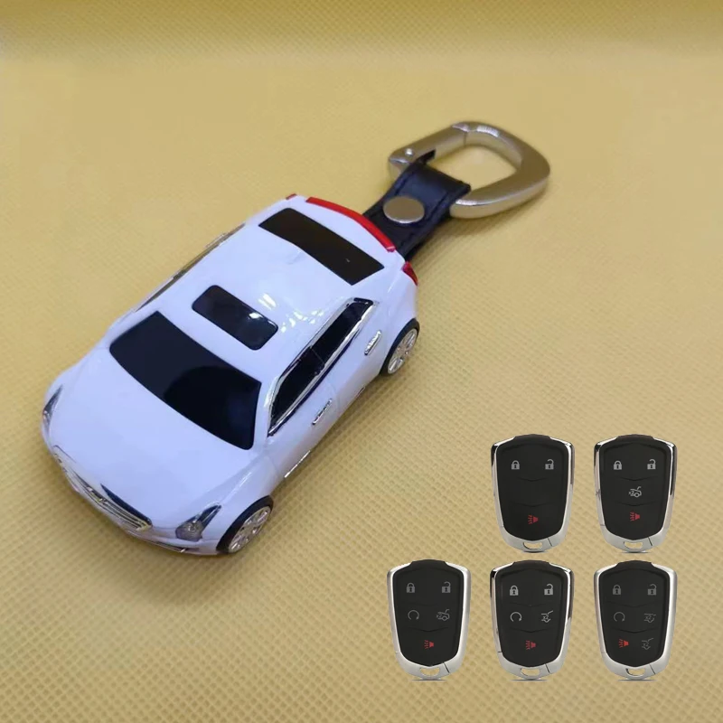 ICAR ABS for Cadillac ATS CT6 CTS DTS XT5 Escalade ESV SRX STS XTS ELR Smart Remote Car Key Case Cover Fob Holder Housing Chain