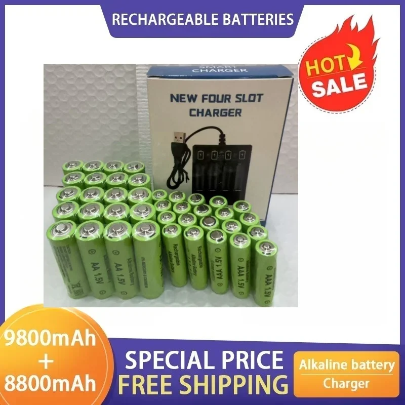 

High Performance Rechargeable Battery1.5V AA+AAA Smart Charger ForComputer Clock Radio Video Game Digital Electronic Toys