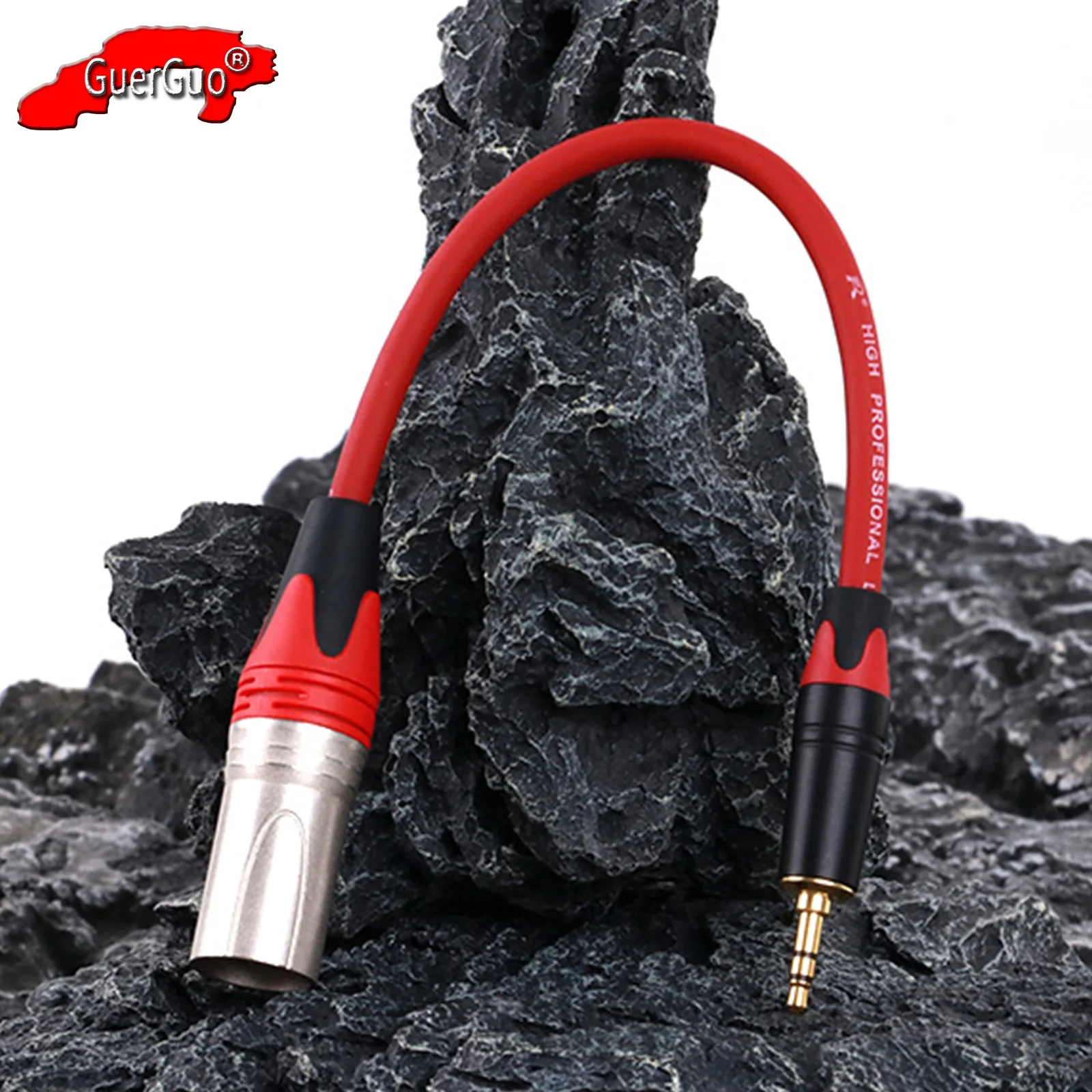 3.5mm to XLR Cable,XLR 3Pin Male to 1/8 Inch TRS Stereo Audio Extension Adapter Cord Compatible with MP3 Player,Voice Recorder