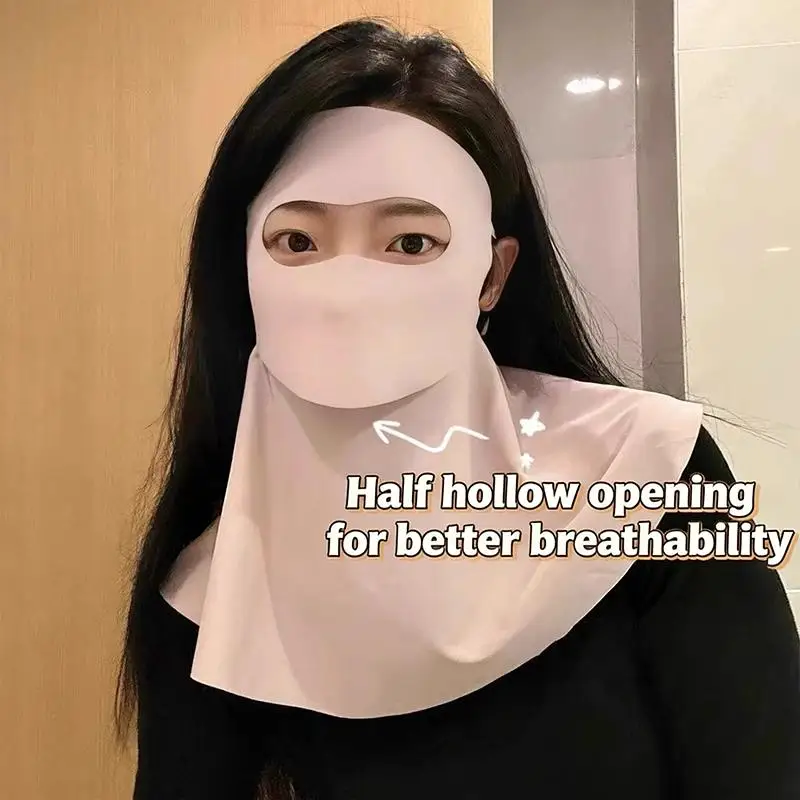 

Женская солнцезащитная маска для лица, дышащая и защищающая от ультрафиолета, подходит для летней езды на велосипеде на открытом воздухе