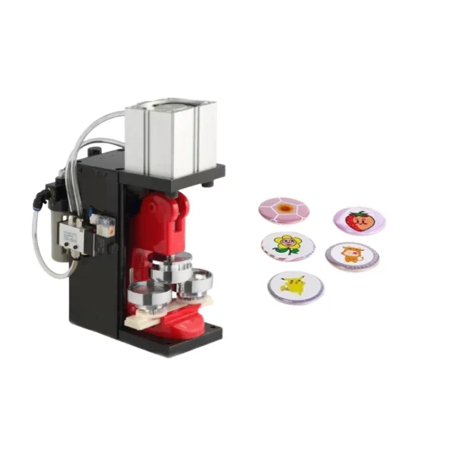 Wholesale High Quality Angular Corner 54x78mm Automatic Button Maker Button Making Machine