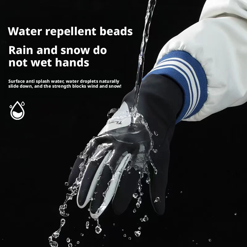 Guanti da sci termici da donna compatibili con touch screen - Guanti impermeabili antivento per alpinismo invernale, escursionismo, ciclismo