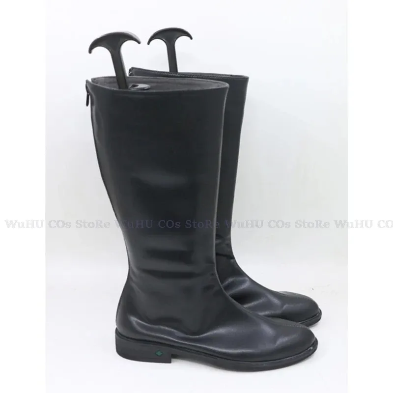 AIAI 2025Hazbin Lucifer Hotel Charlie Cosplay Blitzo Alastor Shoes Adult Women Men Leather Boots Black Halloween Cospla