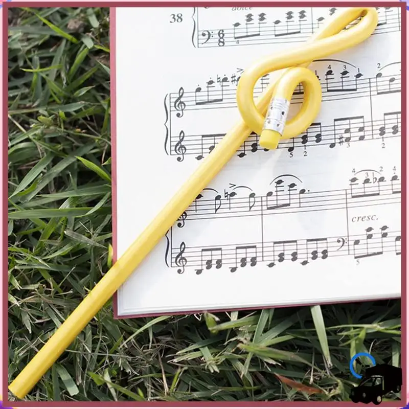 

Efficient Students Note Pencils Musical Note Pencils With Eraser Colorful Music Pencils Wooden Treble Clef Bent Pencil