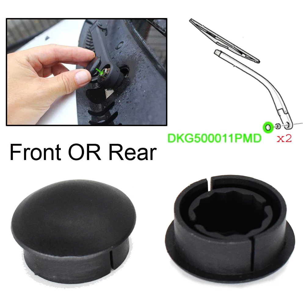 Front & Rear Windscreen Wiper Arm Nut Cap Antirust Cover Clips x2 For Land Rover Discovery 3 4 LR3 LR4 Range Rover Sport L320