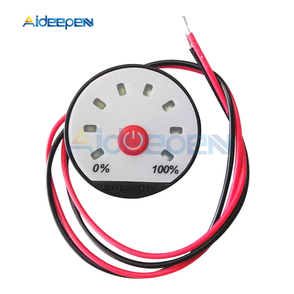 Programmabile 4.2V 7.4V 12V 16.8V 22V 24V 36V LED litio/piombo acido indicatore di capacità della batteria misuratore di livello di potenza Tester