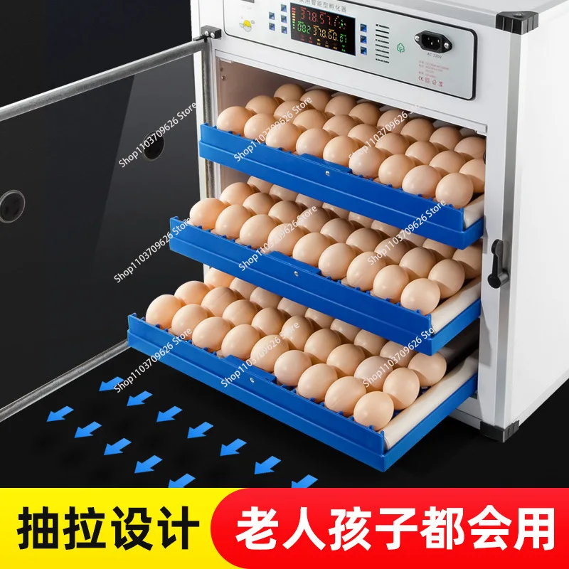 204/136 Eggs Intelligent Large and Medium-Sized Incubator Household Full-Automatic Incubator Chicken Duck Goose Quail Incubator