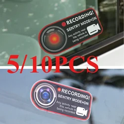 5/10pcs Anti Theft Sticker Warning Decoration Vehicle Doors 4.33inch Recorder For Tesla Model 3 Y/X/S Interior Accessories