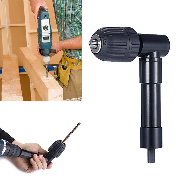 90 Graden Haakse Keyless Chuck Klopboormachine Adapter Elektrische Power Draadloze Boor Attachment Hoek Adapter