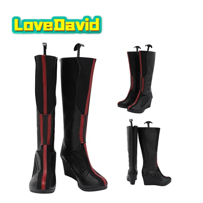 Scarlet Cosplay Witch Shoes Boots TV Fantasia Adult Women Footwear Halloween Disguise Carnival Party Costumes Accessories Props