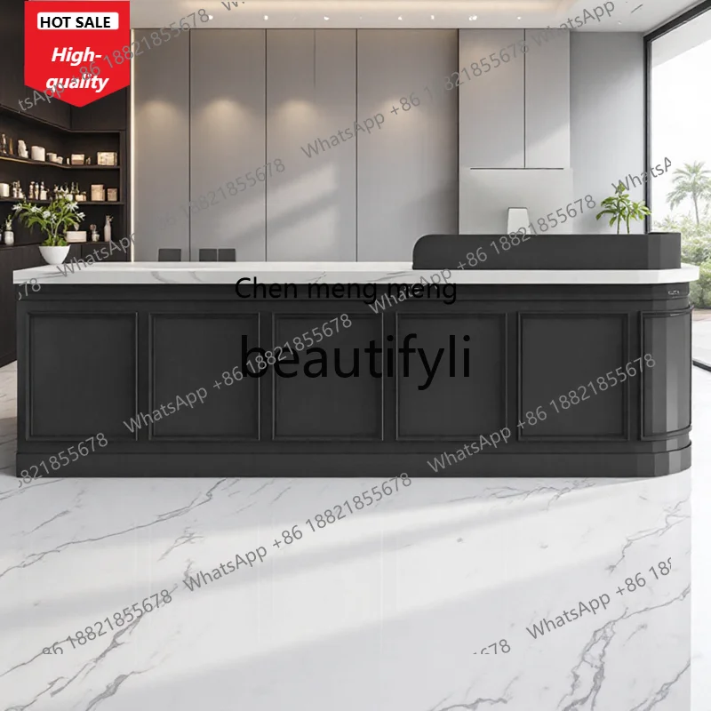 

178C Milk tea shop cafe checkout page bread dessert shop, flower shop reception desk customization