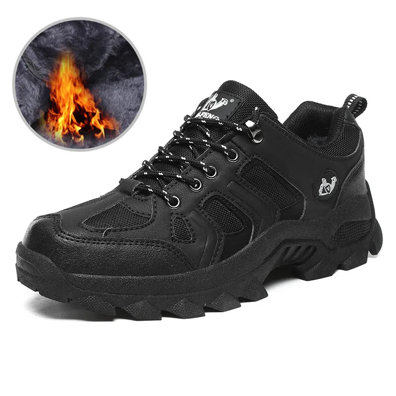 Men Women Thermal Snow Hiking Shoes Keep Warm Male Mountain Climbing Trainers Big Size 36-48 Women Trekking Shoes