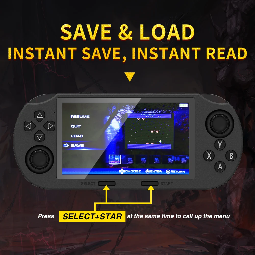SF3000 ألعاب الفيديو وحدة التحكم الرجعية المحمولة المحمولة Gameplayer 4.5 بوصة IPS ريترو وحدات التحكم بالألعاب المدمج في 20000 + ألعاب للأطفال