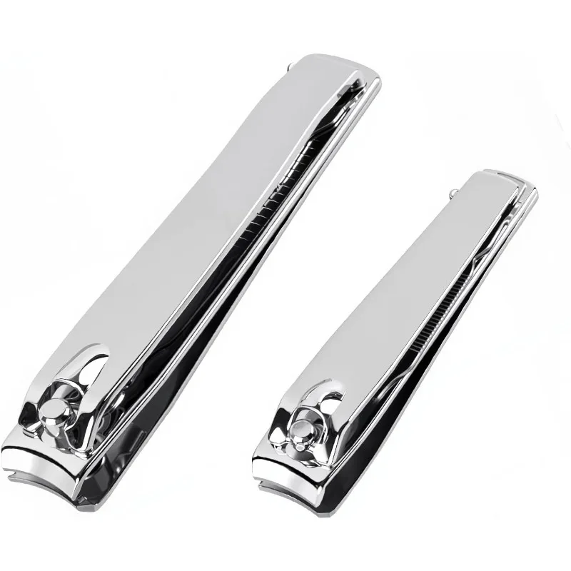 Nail Clippers Set: Fingernail & Toenail Clippers for Men, Women & Seniors, Ergonomic Comfort Grip Handle, Stainless Steel Sharp Blades, Includes Nail File, Ideal for Thick & Ingrown Nails
