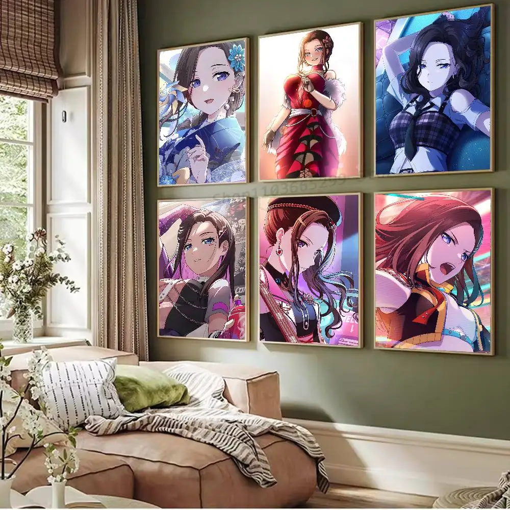 Rei Wakana Anime B-BanG Dream Posters Living Room Bar Cafe Quality Canvas Vintage Style Comics Painting Art Home Wall Decor Pic