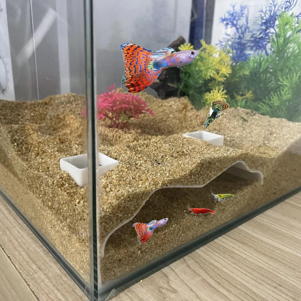 Aquarium cave Fish tank underground hiding cave For Aquatic Pets To Breed, Play AndRest Fish Tank Ornaments