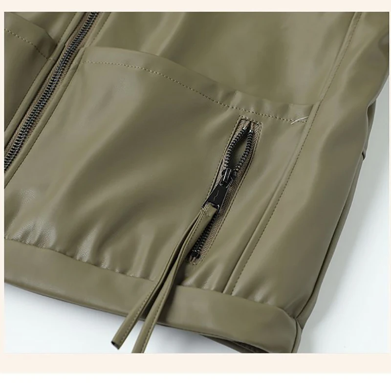 Plus Samt Dicke Leder Jacke Frauen Mantel Herbst Winter Neue Wolle Kragen Lose Mode Chic Warme Leder Jacke Outwear Top