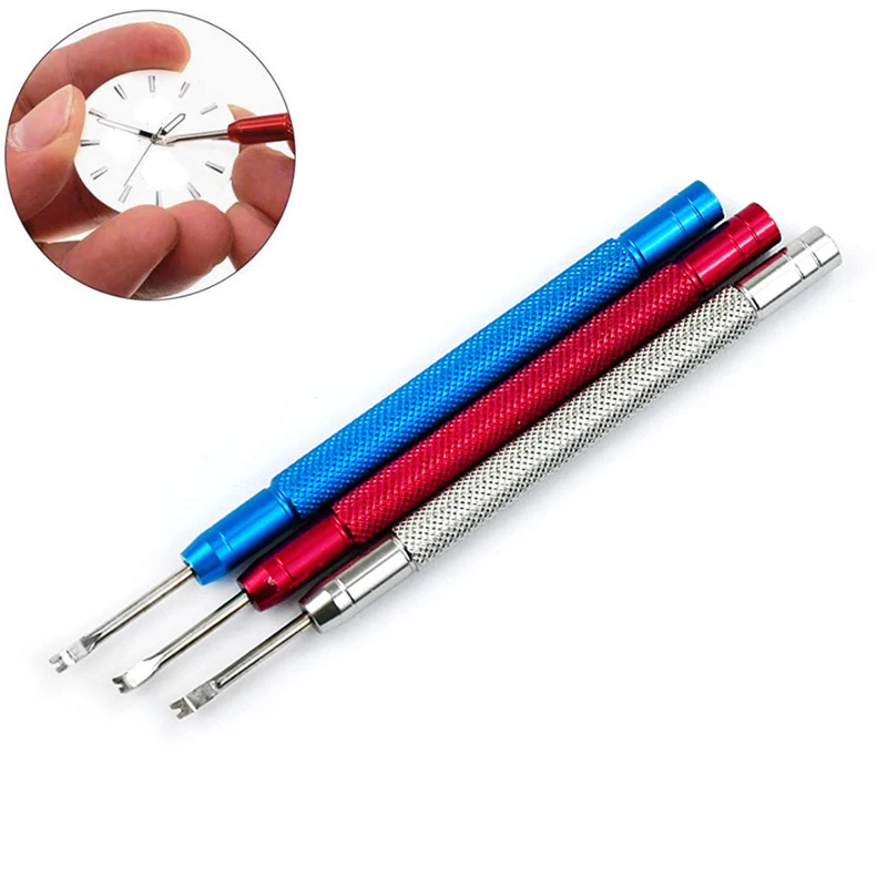 Set Alat Tekan Jarum Jam 3PCS/6PCS, Alat Pengatur dan Pelepas Jarum Jam, Menit, Detik, Set Obeng untuk Perbaikan Jam