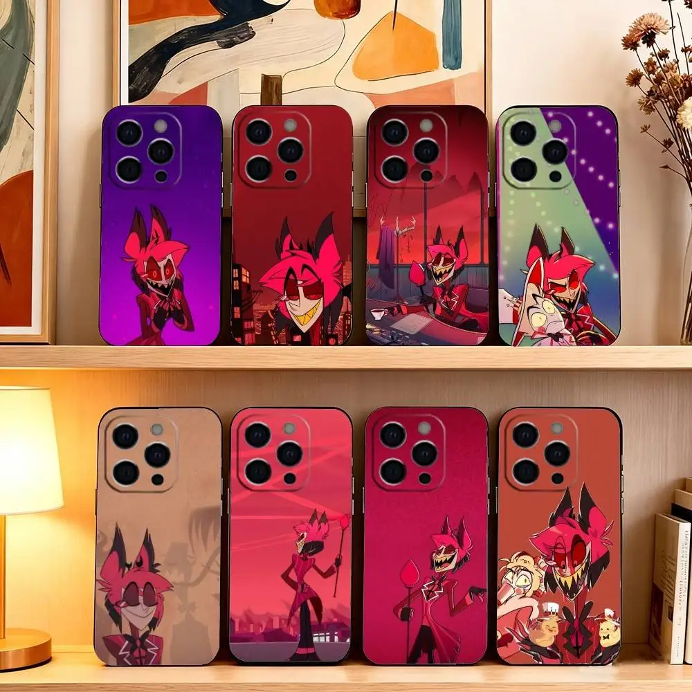 

HazbinS H-Hotels A-AlastorS Phone Case For iPhone 17, 16,15,14,13,12,11 Plus,Pro Max, Others Soft Black Cover