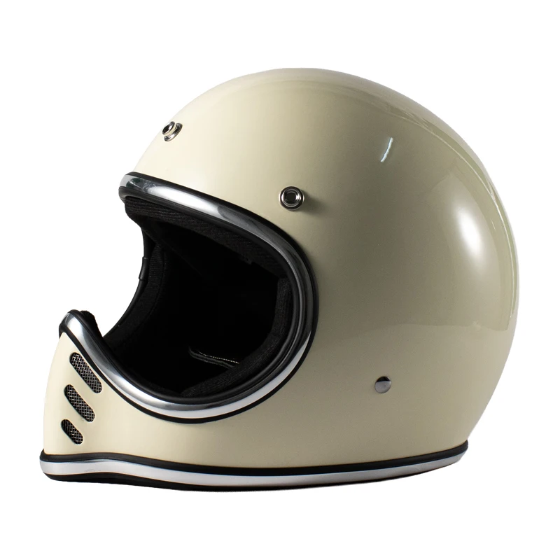 AliExpress NONE Retro Motorcycle Helmet Cruise Motorcycle Bike Helmet Glass Material Full Face Helmet Vintage Design for Bikers
