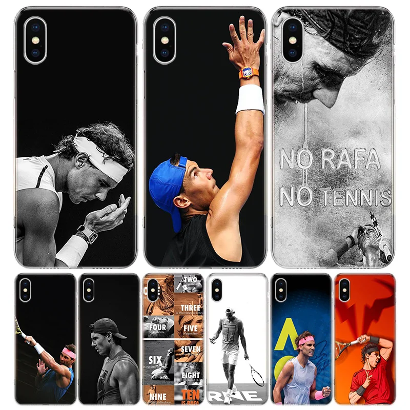 Rafael Nadal Tennis Silicon Call Phone Case For Apple iPhone 16 15 14 11 Pro Max 13 Plus 12 Mini 7 8 + X XR XS SE Cover Shell 11