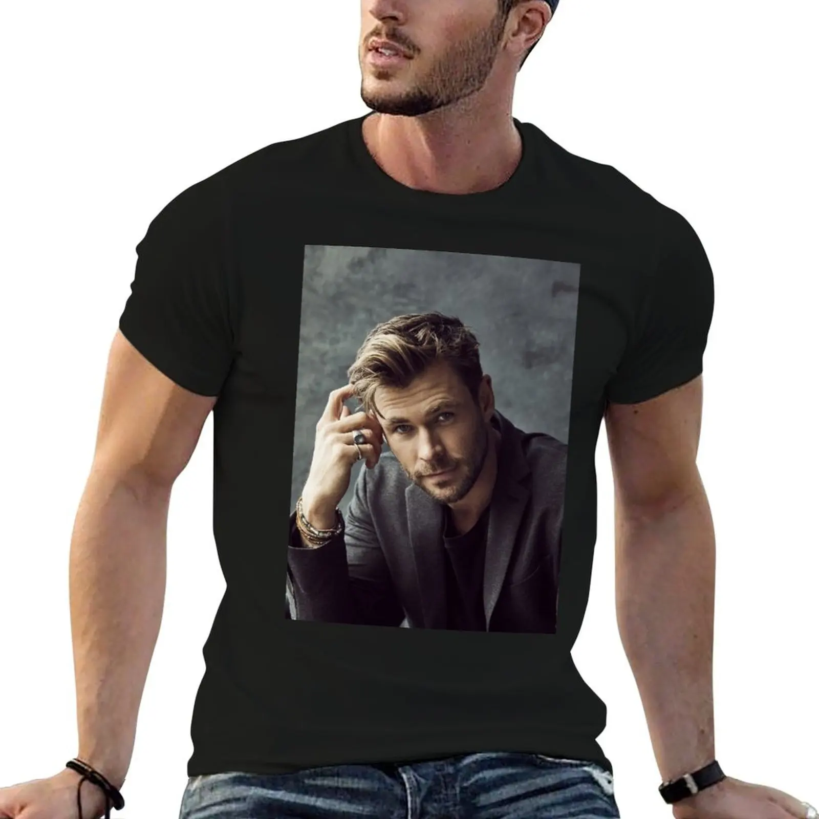 chris hemsworth T-Shirt Streetwear Print Tee Shirt