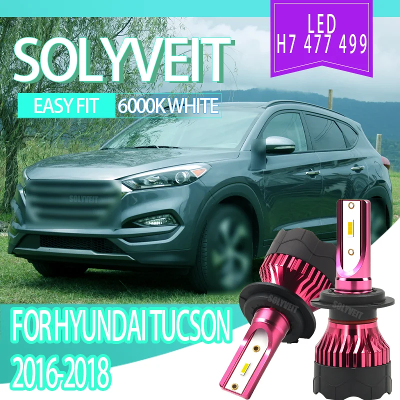 

Headlight High Low Beam Combo Last Longer 6000K H7 477 499 LED Kit Headlight Main Dipped Beam For Hyundai Tucson 2016 2017 2018