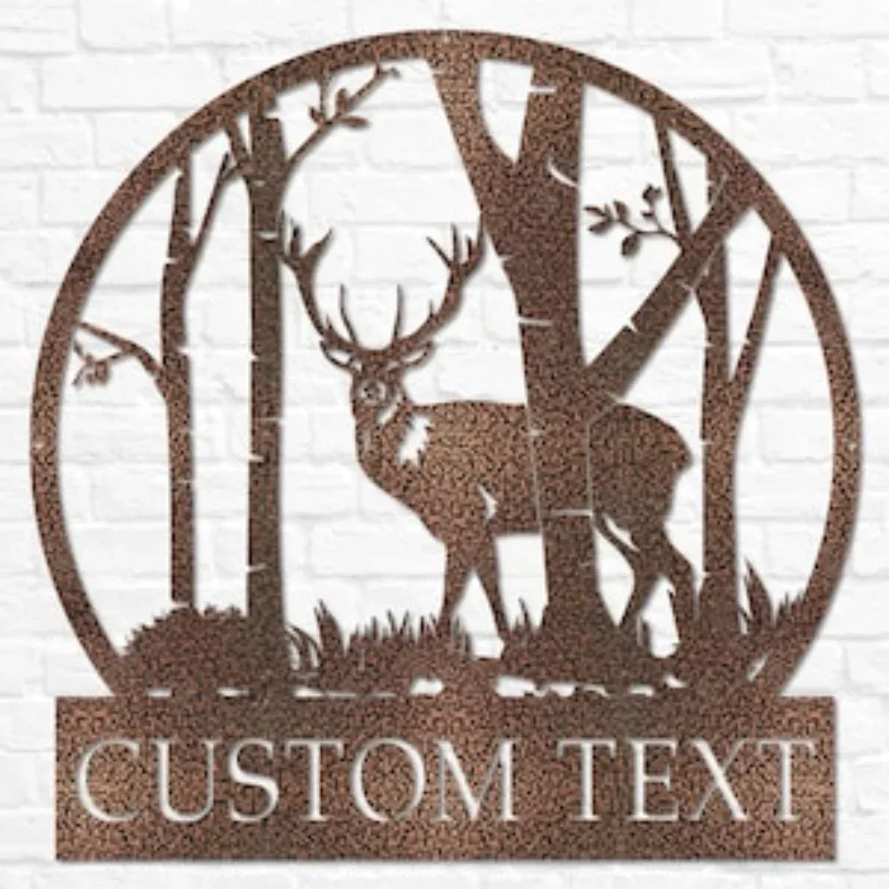 Print On Demand-Custom Cabin Decor Gift For Him As Custom Hunting Sign Hunter Gift Metal Outdoor Signs For Deer Hunter Metal Cam