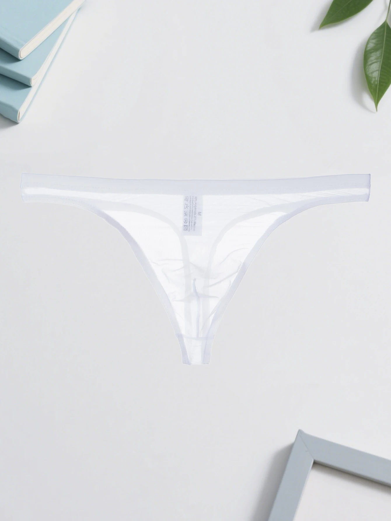 3 قطع من شبكة خفيفة الوزن ومثيرة شبه شفافة بلون سادة للرجال قابلة للتنفس وسريعة الجفاف #5