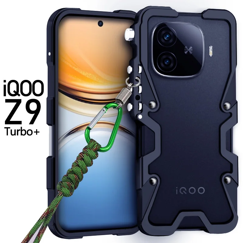 إطار هاتف فاخر من سبائك الألومنيوم مناسب ومتين ومقاوم للسقوط لهاتف Vivo IQOO Z10 Turbo Pro Z9 Turbo Plus