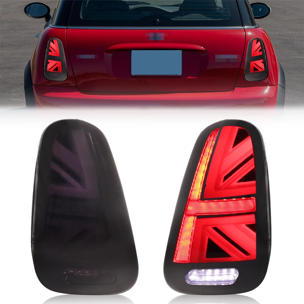 2 stuks achterlichten voor Mini Cooper R50 R52 R53 Union Jack, achterlichten/remlichten & sequentiële knipperlichten