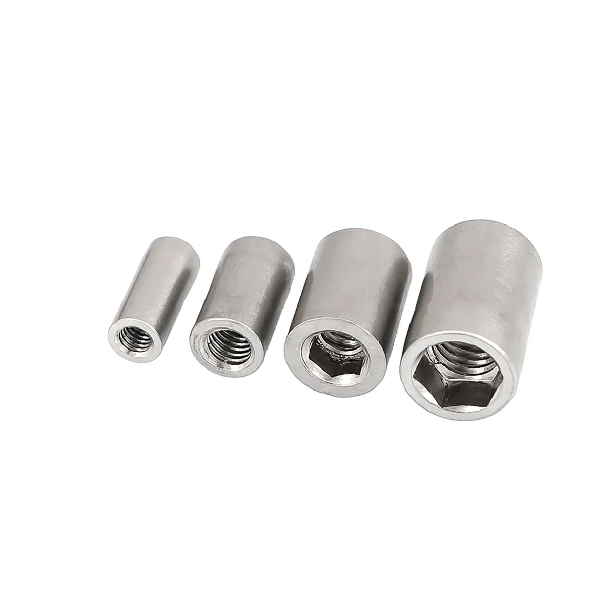 304 Stainless Steel Cylinder Rod Nut / With Hexagon Socket Cap M5M6M8M10M12M14M16