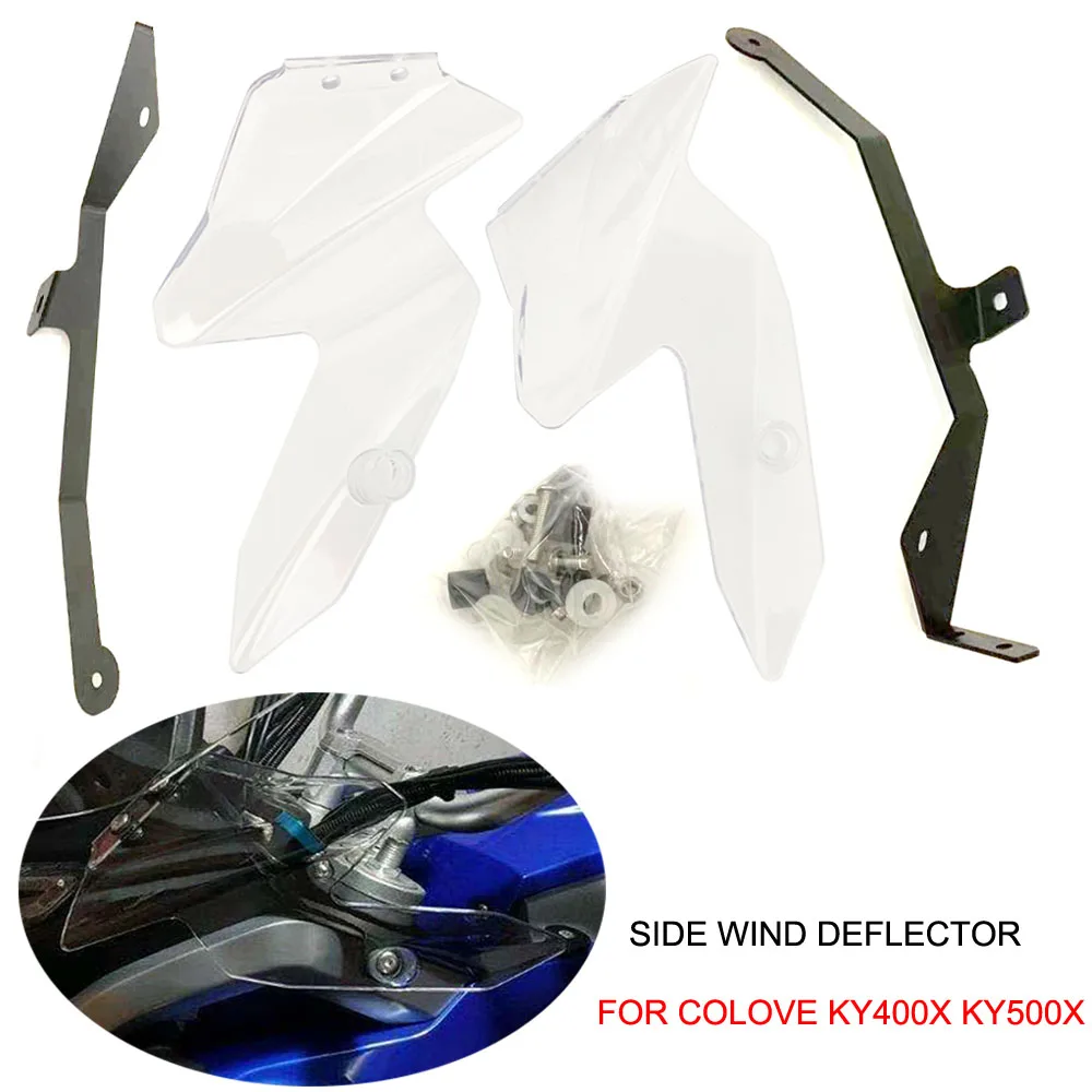 

Wind Deflector Pair Windshield Hand Guard Cover Side Panels For Colove KY400X KY500X KY 500X KY 400X