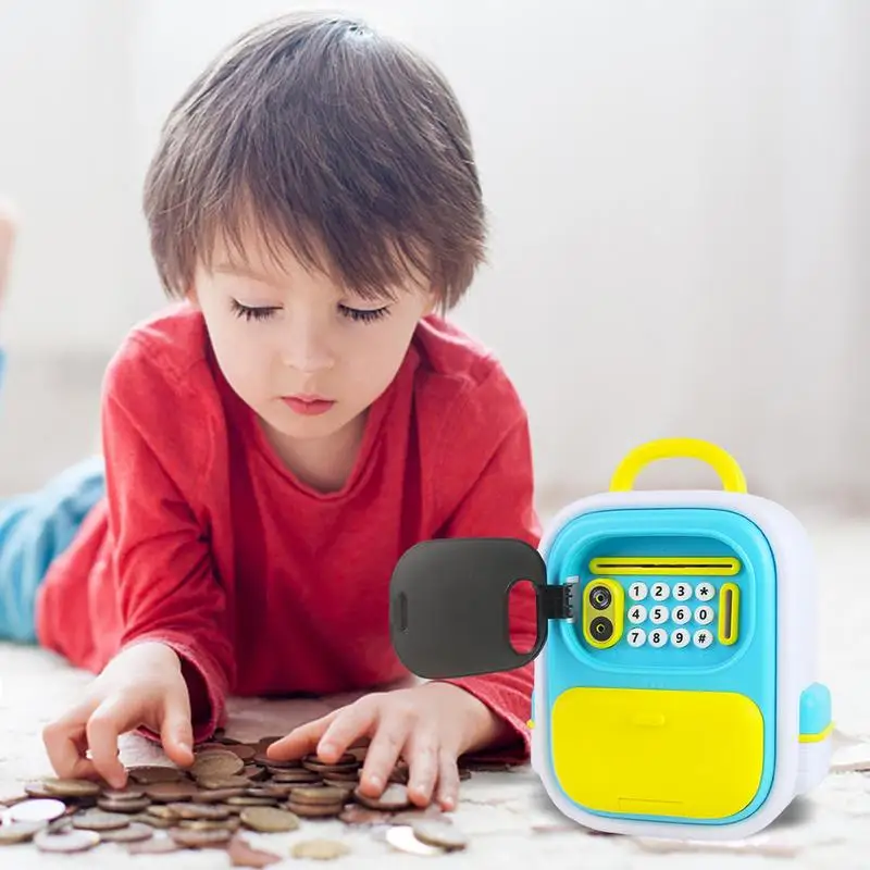 Riconoscimento facciale intelligenza contanti salvadanaio salvadanaio bancomat per bambini monete digitali risparmio di contanti deposito sicuro giocattoli regalo per bambini