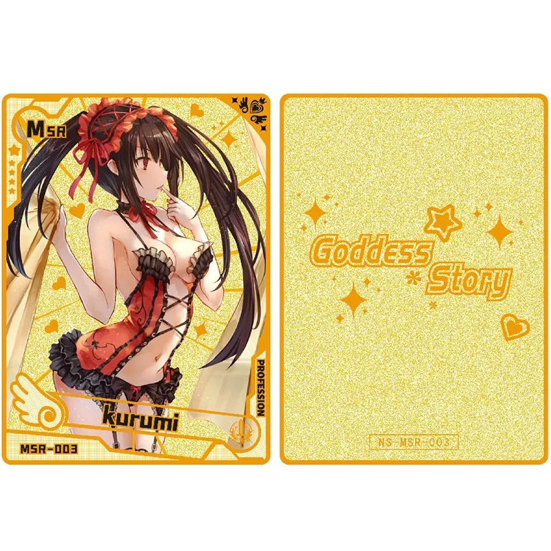 2022 New Goddess Story  Metal Cards Cadate A Live Tokisaki Kurumi Rem Collection Cards Child Birthday Gift Board Game Table Toys