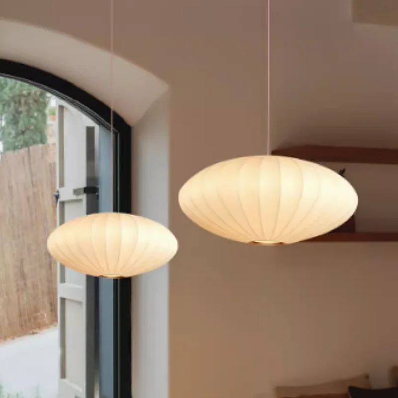 

Nordic silk bubble chandelier wabi sandy wind medieval designer restaurant French bedroom light