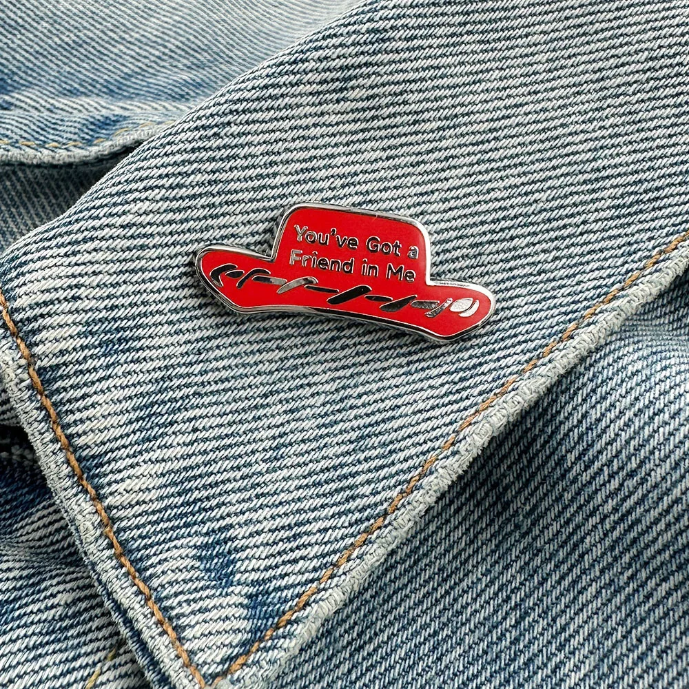 You've Got A Friend In Me Enamel Pin Animated Movie Theme Red Hat Design Brooch Cartoon Badge Clothing Bag Accessory Fan Gift
