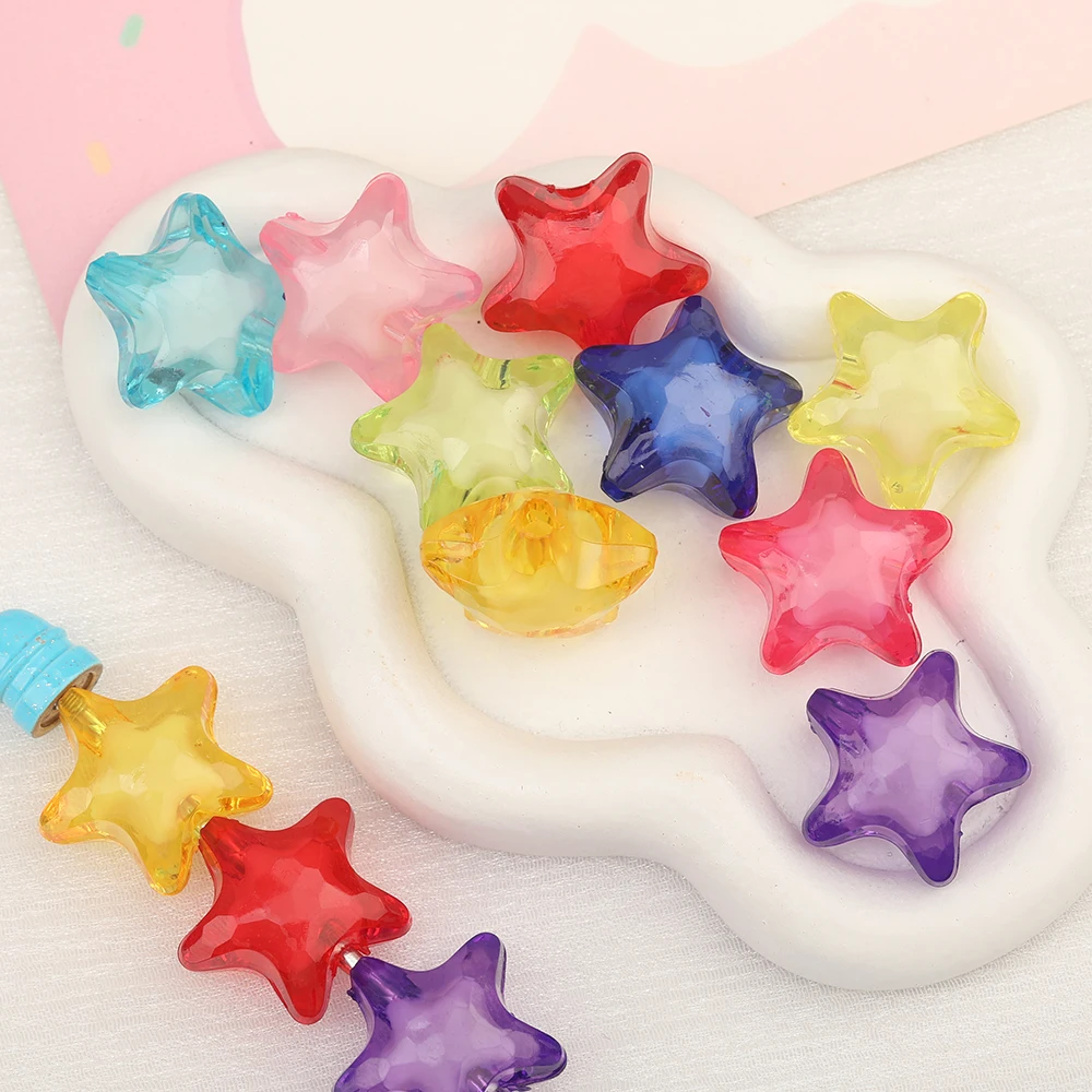 

Cordial Design 19*20MM 100PCS Acrylic Beads/DIY Making/Chunky Candy Beads/ Jewelry Findings/Bubblegum/Bead in Bead/Star Shapes
