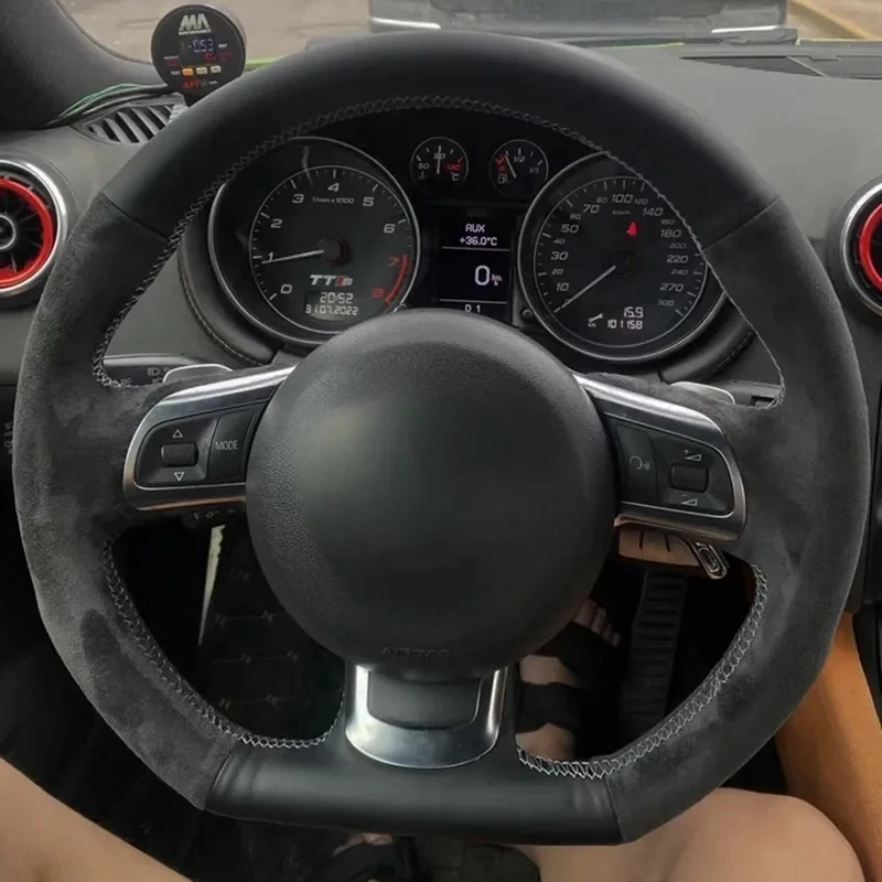 

Чехол на руль автомобиля своими руками для Audi TT TTS (8J) 2006-2014 A3 S3 (8P) Sportback, замшевая оплетка, аксессуары для интерьера