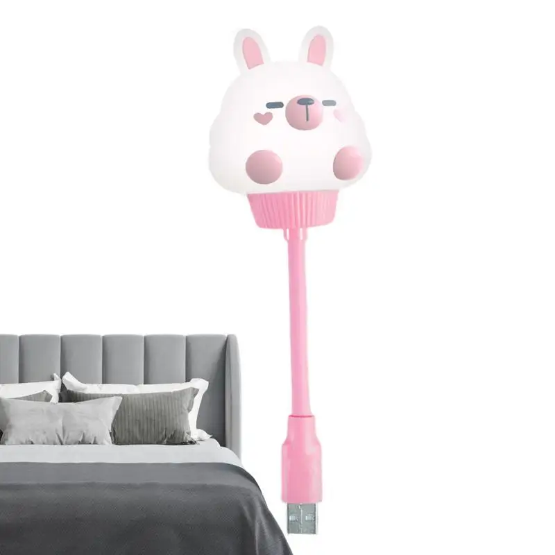 Nachtlampjes Led Oplaadbare Lamp Usb Cartoon Siliconen Voice Control Dier Lamp Plug In Creatief Omgevingslicht Voor Feest